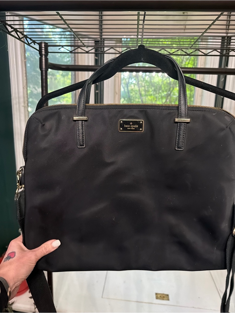 kate spade Black Nylon laptop bag